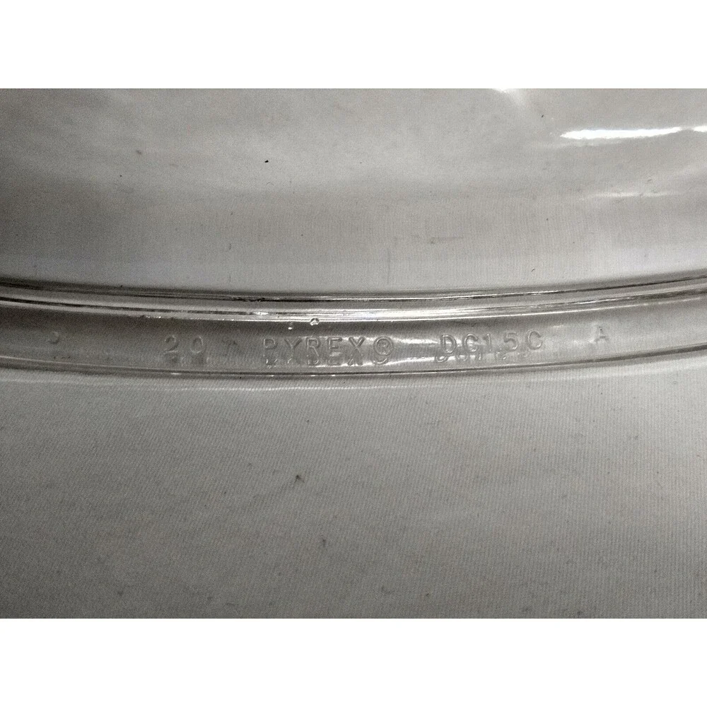 Vintage Pyrex Clear Oval Glass Replacement Lid DC1 1/2C-A #20 Made in the USA